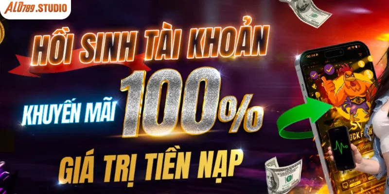 Thưởng nạp lại 100% giá trị thẻ nạp